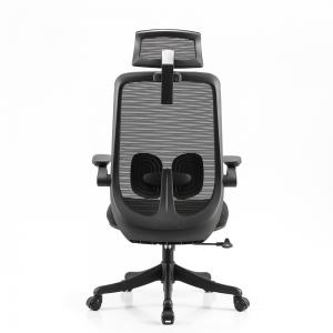China Sliding Seat Ergonomic Task Chair Adjustable Lumbar Support High Back Mesh Desk Chair supplier