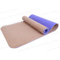 Environmentally Friendly Cork Yoga Mat TPE Covered 3mm Thickness