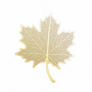 High Density Souvenir Bookmark Cut Brass Gold Metal Leaf Bookmark ODM