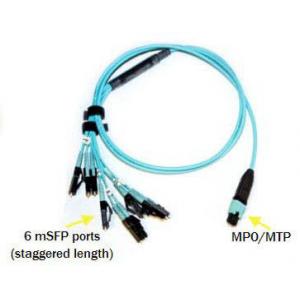 China Multimode Fiber Optical Cable MSFP to MPO / MTP Duplex 10Gb With High Density supplier