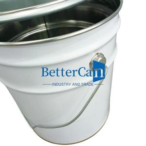 China 10L Metal Paint Bucket Anti Rust Durable Metal Bucket 5 Gallon  With Foam Strip supplier