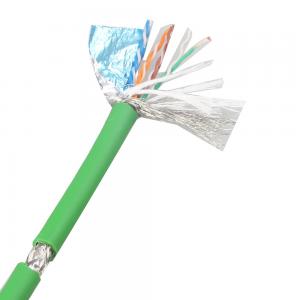 High Flexibility Cat 5e SFTP AWG26 PVC Green RJ45 Ethernet Cable For Industrial Applications