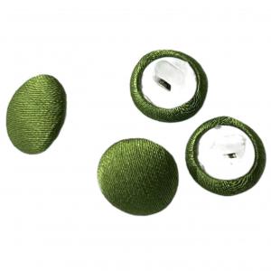 China Women'S Coat Sweater Fabric Covered Buttons With Plastic Shank Green Color 16L supplier