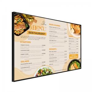 Indoor LCD Advertising Display Digital Signage Player For Restaurant Digital Menu Boards