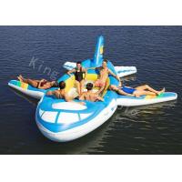 China Blue 0.9mm PVC Tarpaulin Big Inflatable Water Toy Floating Airplane on sale