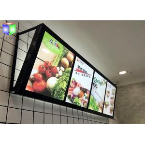 Fast Food LED Menu Board , Wall Mounted Slim A2 Light Box Menu Boards Aluminum Frame