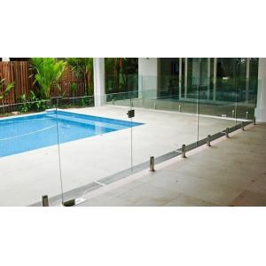 Transparent Outdoor Glass Fence , Fully Frameless Glass Pool Fencing