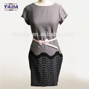 Women slim fit bodycon print border design China dress fashion woman clothes women ladies for sale