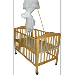 China Safety standard Wooden Sleigh Baby Cot Crib Bed with Mosquito Net supplier