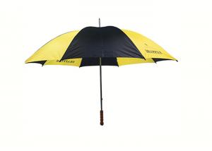 China Manual Open Bigger Size Custom Golf Umbrella Windproof Wooden Handle on sale 
