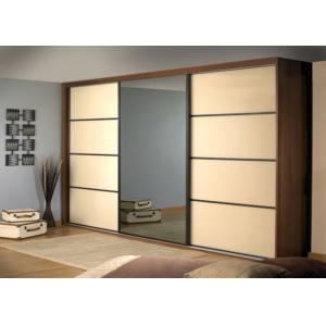 China PRIMA Home Bedroom Closets And Wardrobes Hinged Door With Mirror , 600mm Deep supplier