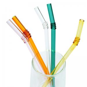 Curved Reusable Borosilicate Bent Glass Straws