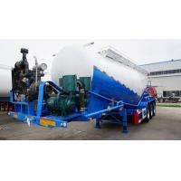 China TITAN 50m³ 65 ton powder tanker cement trailer with air compressor on sale
