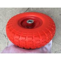 China 350-500mm Polyurethane Foam Wheels With Diamond Large Block Chevron Pattern on sale