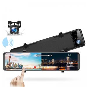 Waterproof 4K 11.26" Front And Back Dash Cam Voice Command IPS Screen