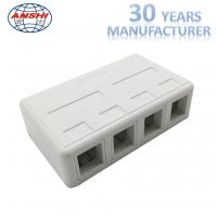 China 4 Port RJ45 CAT5E CAT6 UTP Keystone Jack Surface Mount Box For Networking on sale