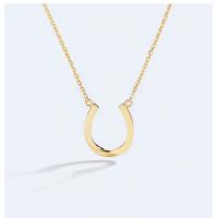 China Horseshoe 18K Gold Diamond Necklace Extender Chain 45cm on sale