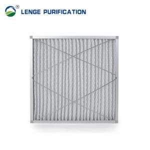 China G4 Galvanized Sheet Pleated Panel Filter With Folding And Duck Rack Frame supplier