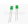 China Rectangular Led Lamp Green Led Indicator Lights Square Clear Transparent Through Hole LED wholesale