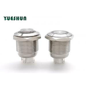 China 12V 24V Stainless Steel Push Button Switch , 16mm Push Button Reset Switch supplier