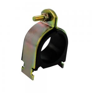 China Galvanized Zinc Carbon Steel Saddle Clamp Structure 1 1/2 Connecting Pipe Repair Clamp supplier