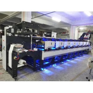 China High Speed Automatic 2-12 Color Flexo Roll To Roll Sticker Lable Printing Machine With Die Cutting wholesale