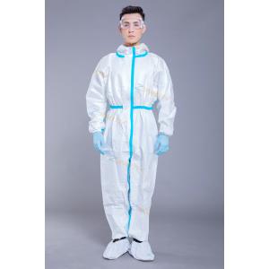 65GSM Non Woven Disposable Coverall With Zipper Front