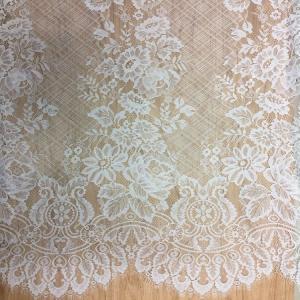 China 150cm * 300cm  2017  New Fashion Bridal Eyelash Lace Fabric  in Ivory  color supplier