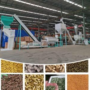 1-2T/H Feed Pellet Production Line For Chicken Cattle Rabbit Poultry Feed