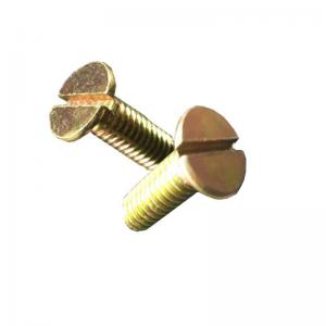 Iron Zinc Plated Slotted Flat Head Machine Screw , JIS M6 12mm Screw