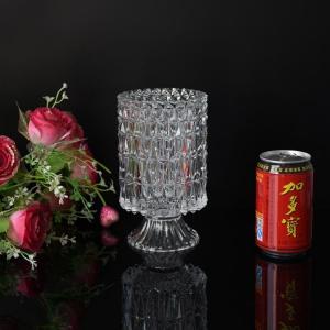 8.5CM Tall Diamond crystal vase high Clear glass vases China wholesale supplier