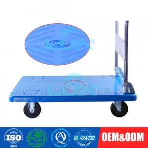 China Logistics transportation Plastic Platform Hand Truck With Metal and folding handle supplier