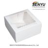 China 300g cardboard white window pvc box with your logo and custom surface coating and color printing wholesale