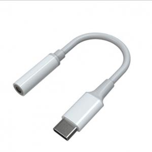 White OCC 10-13cm Usb Type C Audio Cable Type C To 3.5mm Headphone Jack