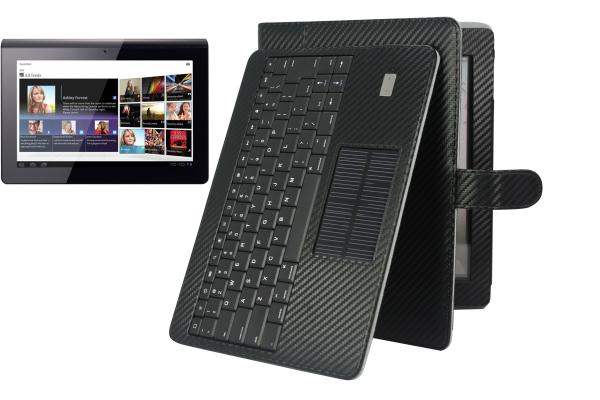 Sony tablet bluetooth keyboard case with solar charger