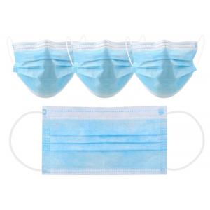 Disposable Medical Protective Face Mask , Earloop 3 Ply Mouth Mask Non Woven