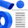 China DAVCO 1.25&quot; × 50' Pool Backwash Hose, Heavy Duty Reinforced Blue PVC Lay Flat Water Discharge Hoses wholesale