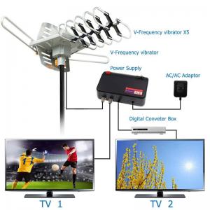 China Outdoor 150 Mile Motorized 360 Degree Rotation OTA Amplified HD TV Antenna - UHF/VHF/1080P Channels Wireless Remote cont supplier