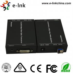 China DVI Video to Fiber Converter : 1920*1080P, LC(SFP), OM3 Multimode Fiber, 300 meters wholesale