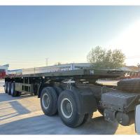 China 2 3 4 Axles Flatbed Semi Truck Trailers Vehicle Master 50# on sale