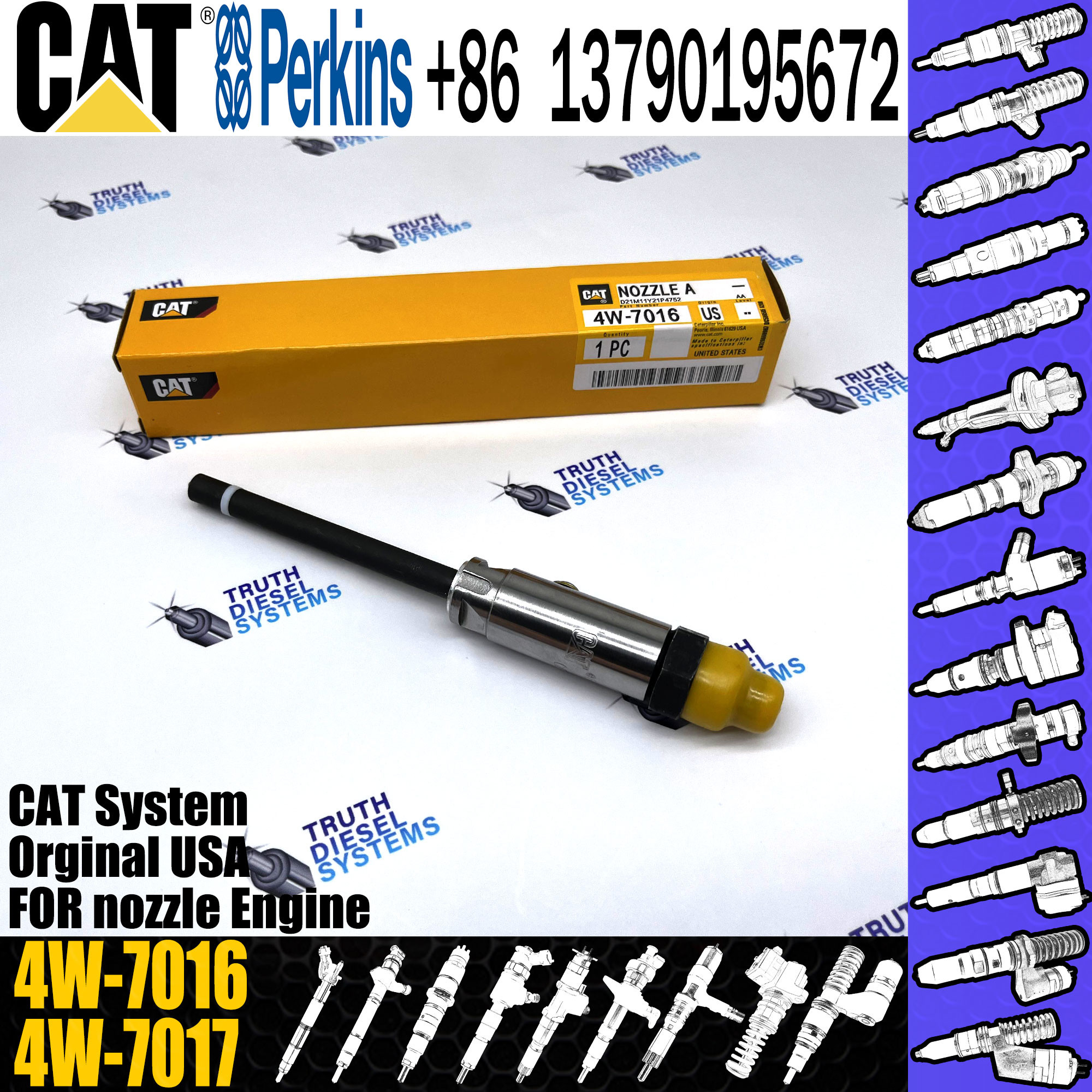 China Conjunto genuíno 0R-1743 0R-3420 4W-7016 do injetor de combustível para o motor 3208 supplier