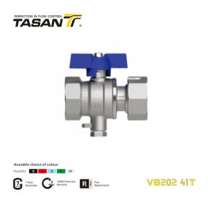 China VB202 41T Brass TSP Ball Valve With Swivel Nut And Butterfly Aluminium Handle  PN 20Bar supplier