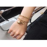 China Tiffany Hardwear 18K Gold Diamond Bracelet With Unisex Ball And Chain Design on sale