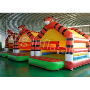 China 0.55mm PVC Tarpaulin Tiger Inflatable Jumping Castle For Outdoor Entertainment supplier