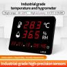 China Digital Thermometer Temperature and Humidity Meter Home Clock Wall Mounted Alarm LED Display With Probe Industrial Large Screen wholesale