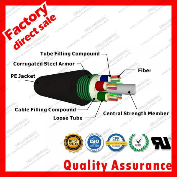 outdoor fiber optic cable gyts Duct 24 core single mode optical fiber cables