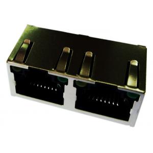 China 6116353-4 / 6116353-1  Rj45 Modular Jack ,1x2 Shield Panel Ground With LED supplier