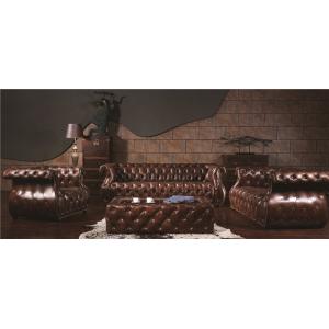 China Mediem Brown Extra Large Soft Leather Sofa Full Handwork Craft 5 Years Guerantee supplier