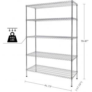                  Rk Bakeware China Foodservice Commercial Green Epoxy Coated Wire Shelving 18 X 48 (4 Shelves)             