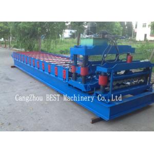 China Corrugated Roof Tile Roll Forming Machine 350H Steel Hydraulic Cutting supplier